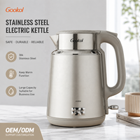 Bouilloire électrique en acier inoxydable 304 de 2,0 L, 1500 W, maintien au chaud, arrêt automatique, certifiée CE, OEM ODM, directement de l'usine