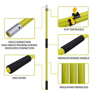 For DIY Folding Multipurpose 2.35m Manual Long Handled Extendable Tree <strong>Pruner</strong> Fiberglass Pruning Saw Telescopic Pole - Product Image 6