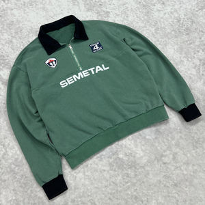 Sweat-shirt à capuche surdimensionné personnalisé avec impression OEM pour hommes, 100% coton, sweat-shirt lourd à fermeture éclair quart de tour - Product Image 2