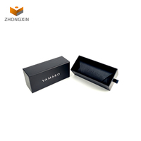 Emballage de boîte à tiroir en carton rectangulaire noir de haute qualité pour lunettes de soleil montres boîtes d'emballage de luxe avec logo personnalisé pour lunettes de soleil