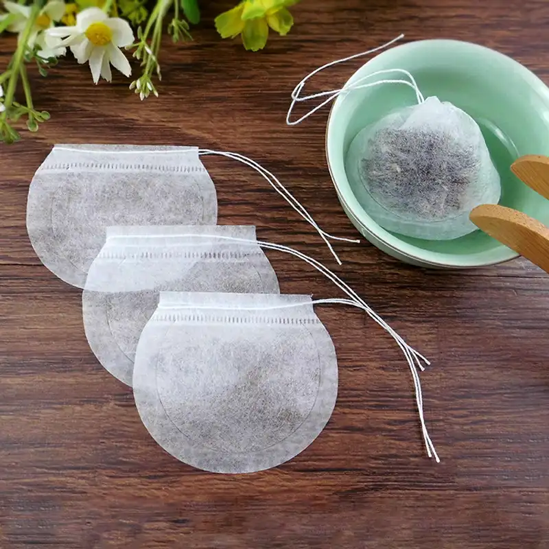 Bolsa de té de alta calidad Biodegradable de papel de filtro de forma redonda vacía desechable