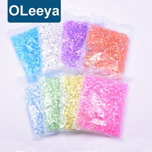 Free Samples Factory Wholesale Glass SS6-SS20 Half Round Crystals Rhinestone Mermaid Tear <b>Drops</b> Rhinestones for Nail Decoration - Product Image 1