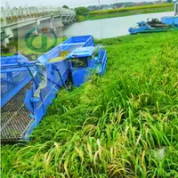 Nettoyeur de surface d'eau entièrement automatique pour les projets de nettoyage des rivières, des lacs et des mers, doté de composants principaux, boîte de vitesses, garantie d'un an