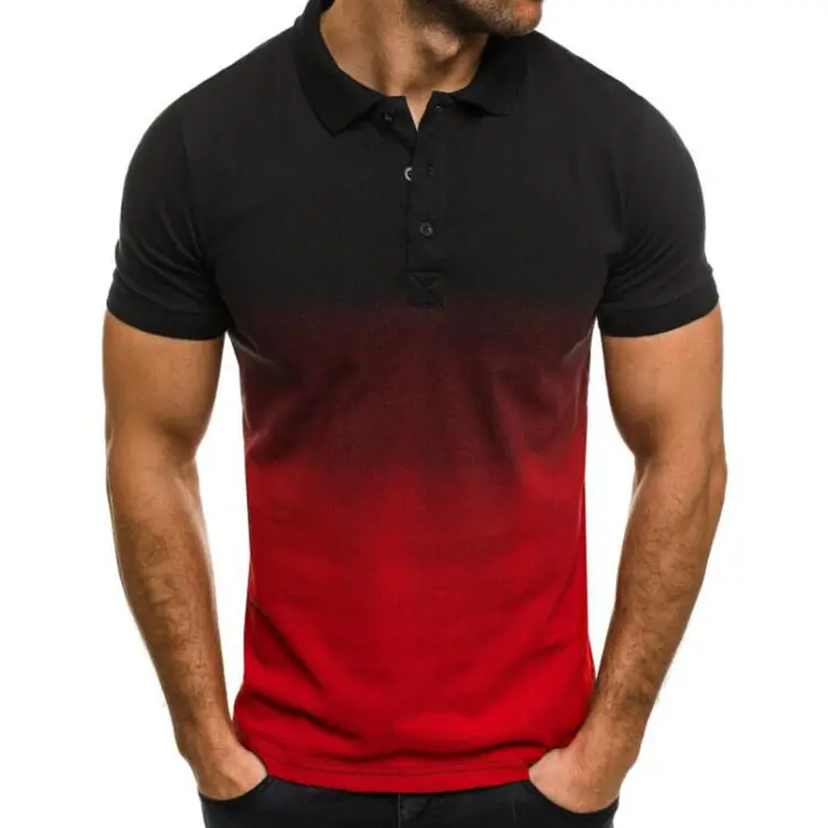 Business Golf Polo Men Shirt Short Sleeve Polo Shirt Contrast Color Clothing Summer Streetwear Casual Fashion Men Polo