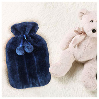 Vente en gros de sacs à eau chaude pour l'hiver mignons et lavables, sac à eau chaude en peluche à couverture souple en poils de lapin