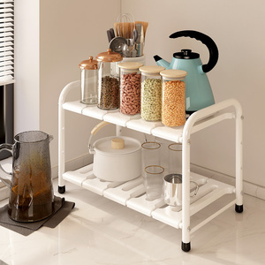 2 Tier ayarlanabilir altında lavabo raf mutfak depolama organizatör raf tutucu genişletilebilir raf organizatör mutfak ve ev için - Product Image 3