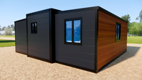 XH Moderne Modulaire Extensible Pliant Mobile Salon/Bureau Camping Pods Conteneur Préfabriqué Petites Maisons Prêt Navire Kit Maison En Acier