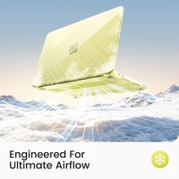 Étui pour MacBook Neo 13 pouces 2026 A18 Pro Chip A3404, imprimé à pois blancs, ultra fin, transparent, protection pour ordinateur portable