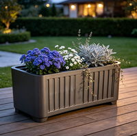 Grand bac à plantes classique en métal, durable, avec revêtement en poudre, écologique, pour jardins extérieurs, patios, usage commercial