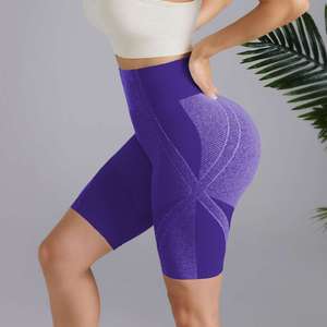 Yoga Shorts femmes Push up Leggings course Gym Fitness pantalon Abdomen humidité absorber sport vente chaude taille haute sans couture - Product Image 4