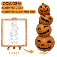 Décorations de fête, lumières décoratives, lanterne en plastique de 36 pouces, citrouilles lumineuses d'Halloween, OEM/ODM, personnalisation de lanternes citrouilles de formes variées