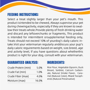ขนมเนื้อเป็ดสำหรับฝึกและกัดขนมสุนัขสำหรับฝึกและทำความสะอาดฟัน - Product Image 5