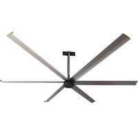 Ventilateur de plafond industriel HVLS Bonawind 6,1 m avec 6 pales, ventilateur de plafond industriel à aimant permanent synchrone à recirculation