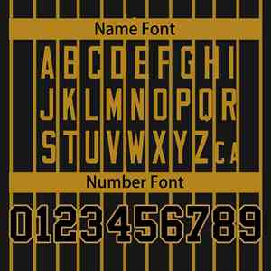 Maillot de baseball authentique personnalisé noir à rayures or vieilli, design tendance, entièrement boutonné - Product Image 3