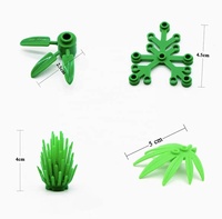 Bloques de Construcción de Plantas Variadas al por Mayor, 1 kg, Hojas, Arbustos, Flores, Juguete de Bloques de Construcción