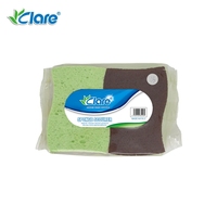 Éponge à récurer en cellulose avec revêtement abrasif, forme unique, haute qualité, personnalisable, prix fabricant, pour le nettoyage domestique et la cuisine