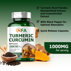 Cápsulas de Cúrcuma de Marca Propia, Apoyo para la Salud Cerebral, Apoyo para la Salud de las Articulaciones, Apoyo para la Salud de la Piel, Contiene Extracto de Cúrcuma - Product Image 4