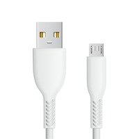 Câble USB en micro PVC TPE tressé tendance 2024 avec charge rapide 3A, coloré, 0,8 m pour téléphone portable