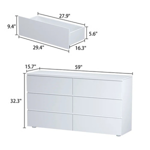 Commode 6 tiroirs <span class=keywords><strong>coffre</strong></span> blanc moderne en <span class=keywords><strong>bois</strong></span> meubles <span class=keywords><strong>de</strong></span> chambre salon armoires <span class=keywords><strong>de</strong></span> <span class=keywords><strong>rangement</strong></span> pour enfants - Product Image 5