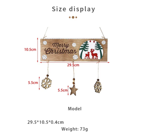 Nouveau créatif <span class=keywords><strong>d</strong></span>écorations <span class=keywords><strong>d</strong></span>'arbre de noël nouvel an <span class=keywords><strong>d</strong></span>écorations de fête de vacances bricolage <span class=keywords><strong>porte</strong></span> suspendu noël en bois artisanat <span class=keywords><strong>d</strong></span>écor - Product Image 6