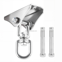 Crochet de suspension robuste en acier inoxydable 304, pivotant à 360 degrés, pour hamacs et balançoires d'extérieur