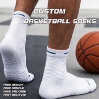 Chaussettes de basketball rembourrées en gros, chaussettes de sport épaisses en tissu éponge, logo personnalisé, fabrication en usine