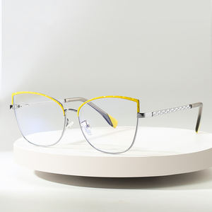 <span class=keywords><strong>Gafas</strong></span> de luz azul ojo de gato para mujer, anteojos de lectura con <span class=keywords><strong>pantalla</strong></span> de Metal y bloqueo de luz azul - Product Image 2