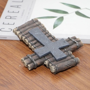 Servicio Personalizado religioso francés Casa de <span class=keywords><strong>Campo</strong></span> diseño resina decoración <span class=keywords><strong>Cruz</strong></span> decoración de <span class=keywords><strong>la</strong></span> pared - Product Image 4