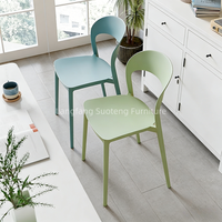 Chaise de bistrot empilable et épaissie pour café, bar, salon, centre commercial, école, usine, bureau, usage commercial, chaise en plastique bon marché