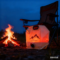 Sac à eau pliable réutilisable de grande capacité, de qualité alimentaire, avec valve, pour le lait et le camping en plein air - Taille et couleur personnalisables