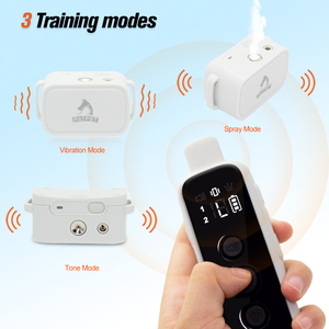 Collier <span class=keywords><strong>anti</strong></span>-<span class=keywords><strong>aboiement</strong></span> intelligent pour chien avec pulvérisation à distance, 2 niveaux réglables, étanche IPX5 - Product Image 4
