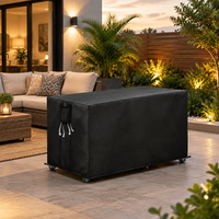Housse de protection carrée pour foyer à gaz, résistante aux déchirures, en tissu Oxford avec doublure PU, pour table de foyer, avec poignées en tissu faciles à saisir