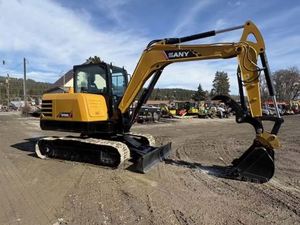 Excavadora de cadenas SY55C de 5.5 toneladas, miniexcavadora hidráulica con motor Kubota, máquina para movimiento de tierras, 1 año de garantía en componentes principales: motor y bomba. - Product Image 2