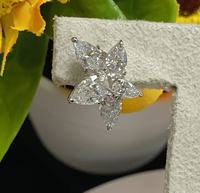 OEM 925 Sterling Silber Marquise-Schliff CZ Blumenförmige Ohrringe für Damen Hochzeiten, Exquisiter und Modischer Schmuck