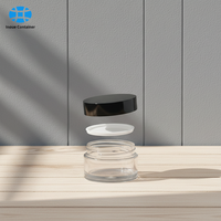 Bocaux en plastique PET vides en gros avec bouchons couronne - Contenants cosmétiques ronds pour sérum de soin de la peau, crème pour les yeux, stockage alimentaire (15 ml)