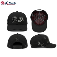 Gorra de Béisbol Premium de 6 Paneles con Emblema Metálico Plateado, Cadena con Estampado de Huella de Garra y Visera Curva, Estilo Urbano, con Logotipo Personalizado