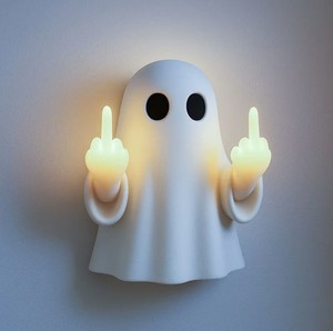 Lámpara de pared con diseño de fantasma de Halloween, luz LED decorativa, decoración espeluznante para el hogar y la habitación - Product Image 2