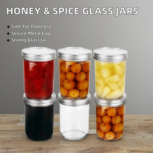 Usine en gros 50ml/120ml/100ml/200ml petits pots en verre de miel pour la nourriture épices <span class=keywords><strong>confiture</strong></span> sucre lait stockage - Product Image 2