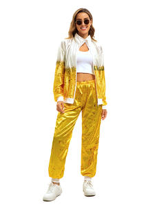 Vintage Halloween Bière Imprimer Sportswear Cosplay <span class=keywords><strong>Disco</strong></span> Party Stage Performance <span class=keywords><strong>Costume</strong></span> - Product Image 2