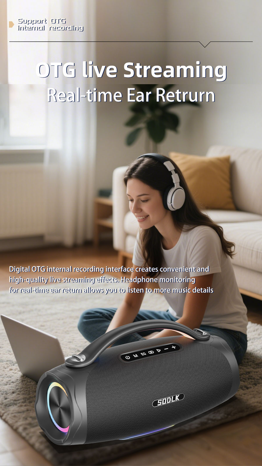 300W Sodlk S1620 Bass Subwoofer - Professional Karaoke Speaker