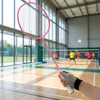 Raquette de badminton en fibre de carbone haut de gamme OEM personnalisée, manche S3, cordes durables, procédé de mousse dure, poids 6U, tension 32 LBS