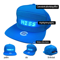 Gorra LED con Pantalla Programable por Aplicación, Gorra LED Intermitente para Fiestas, Letras en Varios Idiomas, Gorras con Iluminación LED