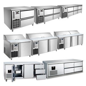 <span class=keywords><strong>Tiroirs</strong></span> de comptoir de réfrigérateur commerciaux avec 4 portes en acier inoxydable Mode de refroidissement par air sous le tiroir de congélateur de comptoir - Product Image 3