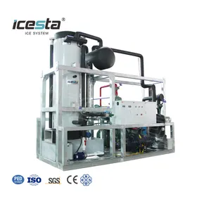 ICESTA personalizado automático de alta productividad ahorro de energía larga vida útil industrial máquina de tubos de hielo de 15 toneladas