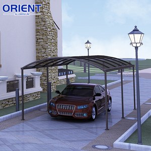 Abri de voiture en aluminium à poutre cantilever pour 2 véhicules, abri solaire en aluminium, auvent de garage métallique extérieur avec côtés - Product Image 2