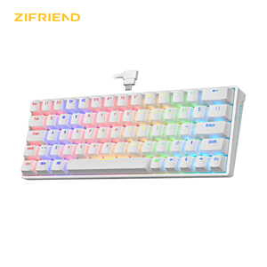 Mini 60% RGB Lighting Keycaps Wired Office <b>Keyboard</b> New <b>USB</b> Interface ABS Material Red Switch for Laptop PC Gaming Mini White Me - Product Image 4