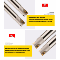 Porte-outil de fraisage frontal indexable Weiqi OEM HRC40-60, lame de 0,5 mm pour coupe grossière à avance rapide