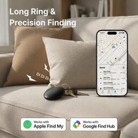 Traceur GPS intelligent mondial anti-perte sans abonnement mensuel, localisateur d'objets pour clés et sacs, compatible avec Apple et Google Find My