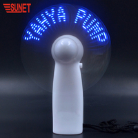 Ventilatore Portatile SUNJET di Alta Qualità con Messaggio LED Personalizzabile, Mini Ventilatore a Sette Colori Personalizzabile