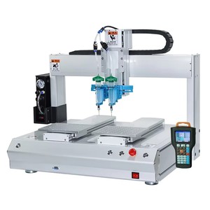 Automatic Two-Station Two-Needles <strong>Glue</strong> Dispensing Doming Sticker Resin <strong>Machine</strong> Two Component with Core Motor Component - Product Image 1